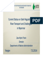 Current Status On Safe Regulation of River Transport and Challenges in Myanmar