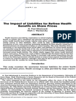 The Impact of Liabilities For Retiree Health Benefits On Share Prices