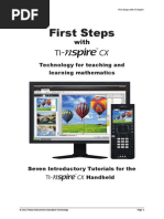 First Steps With TI-Nspire CX