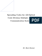 Spreading Codes For All-Optical Code Division Multiple Access Communication Systems