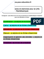 Banque de Leçons Et Exercices Pour Le CM1 Mathématiques PDF