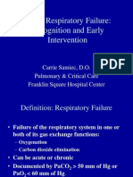 Acute Respiratory Failure: Recognition and Early Intervention