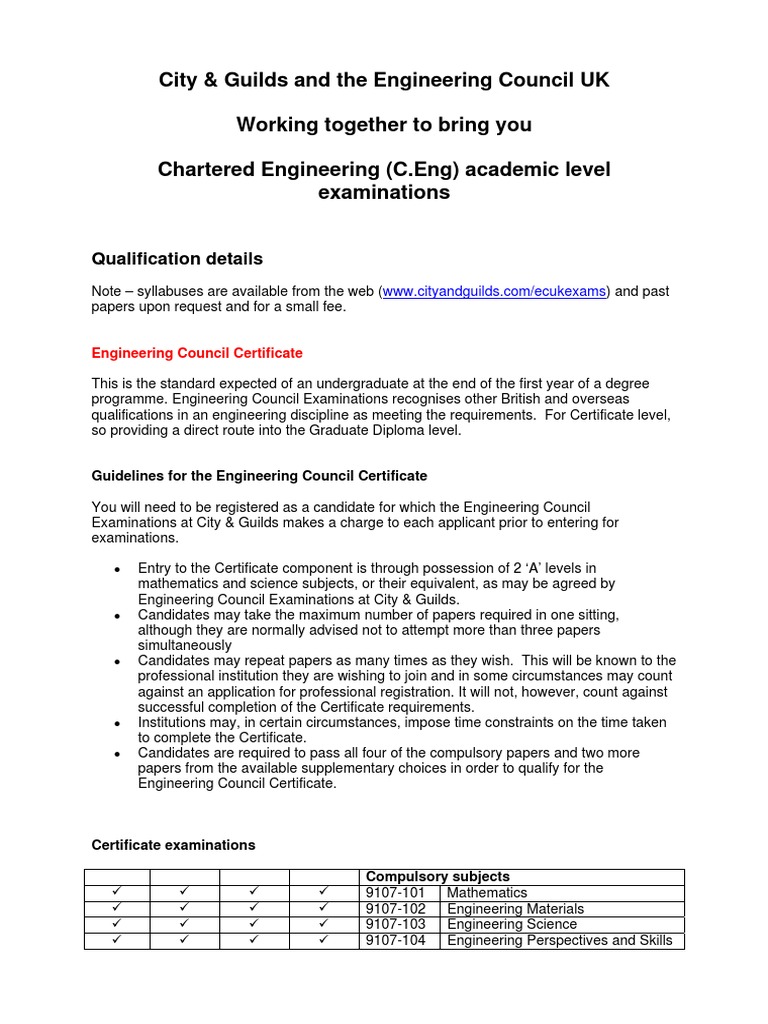 Engineering Council Info Sheet 2 | PDF | Computers | Technology ...
