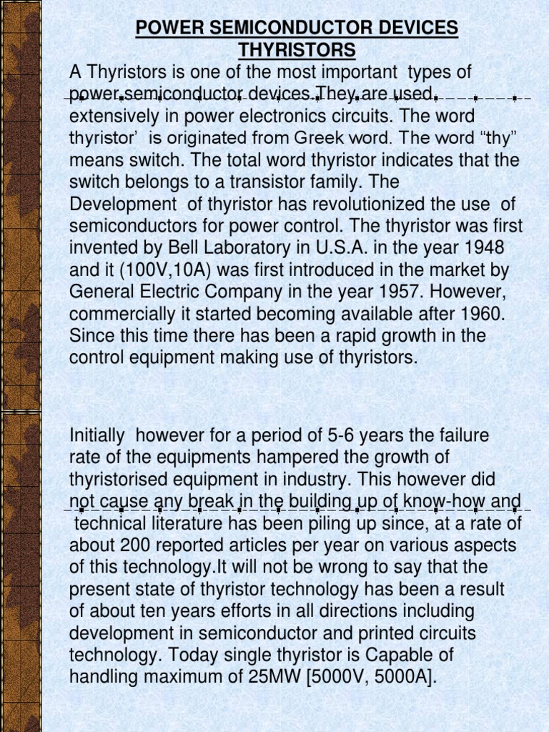 Power Electronics Notes PDF Power Inverter Rectifier
