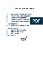 How To Work Better