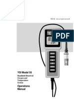 YSI Model 55: Handheld Dissolved Oxygen and Temperature System