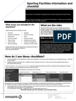 Sporting Facilities Information and Checklist: How Do I Use These Checklists?