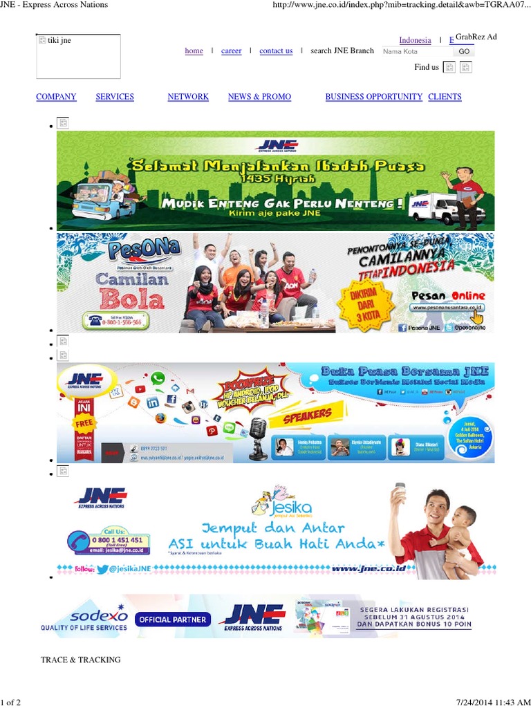 JNE International Shipping Overview | PDF