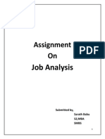 Assignment On: Job Analysis