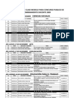 Cronograma de Clase Modelo