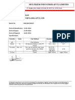 Multikem Industries (PVT) Limited: Product: CR 05 Client:Tunip Lanka (PVT) LTD