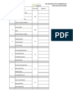 The Attendance List in Alphabhetical Order From Team Leader