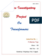 Project On Transformers Class XII