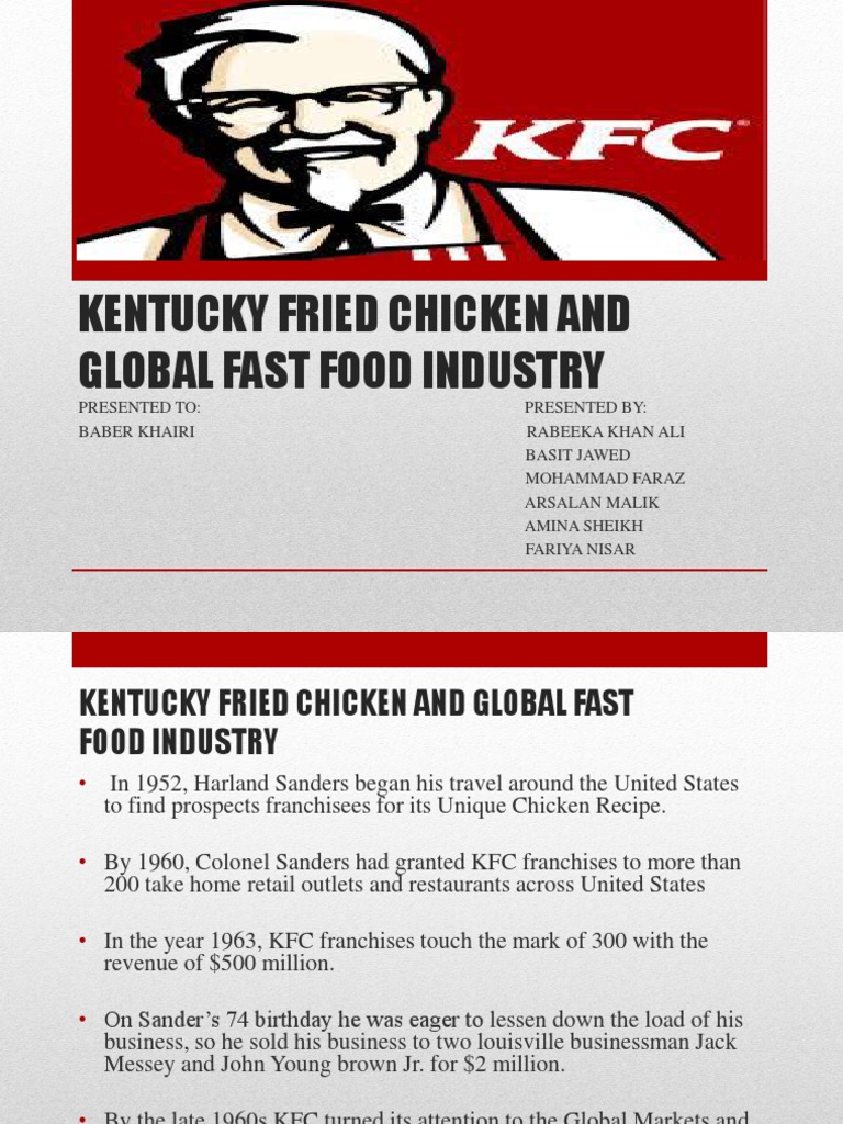 Kentucky Fried Chicken and Global Fast Food Industry | PDF | Pepsi Co ...