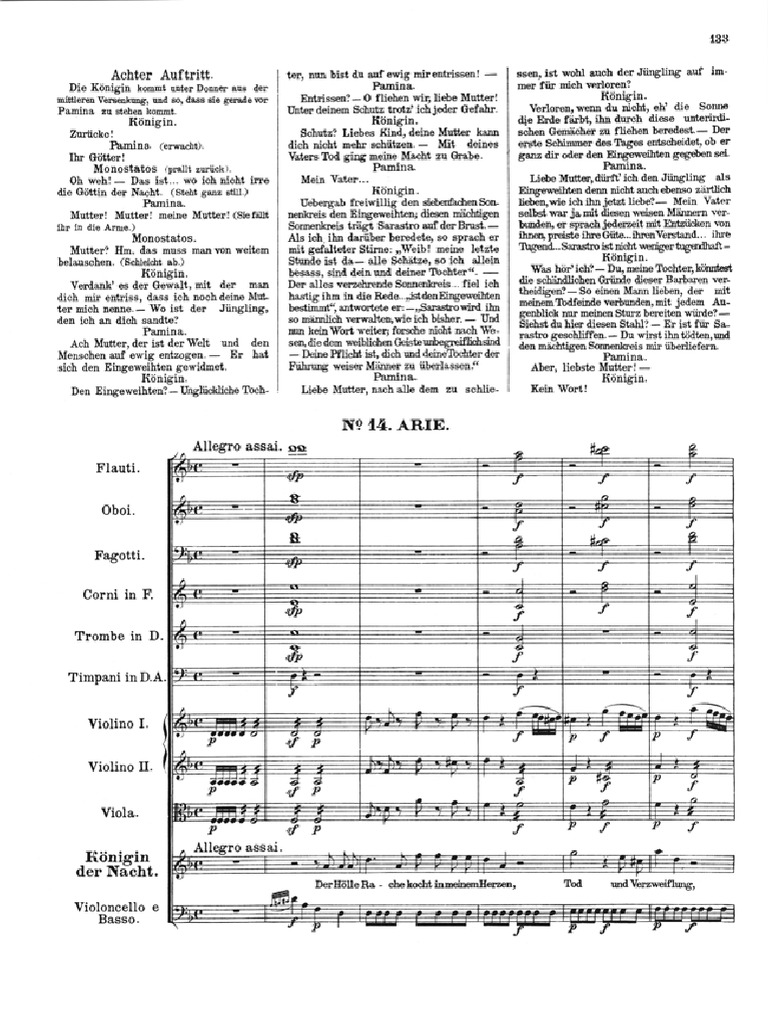 Aria Of The Night Queen Lyrics Zauberflöte - Queen of the Night Aria