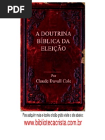 A doutrina Bíblica da Eleição - Claude Duvall Cole