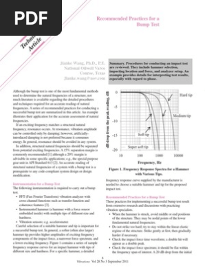 EM 67 - Recommended Practices for a Bump Test