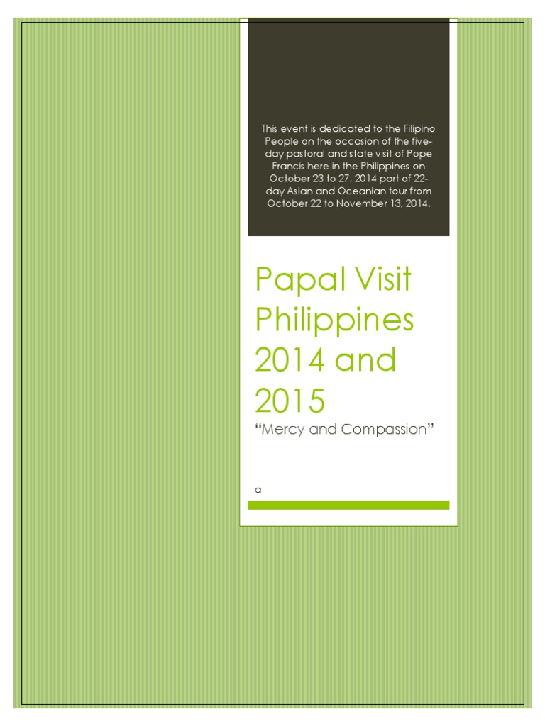 Papal Visit To Asia and Oceania 2014 PDF Catholic Church Pope pic