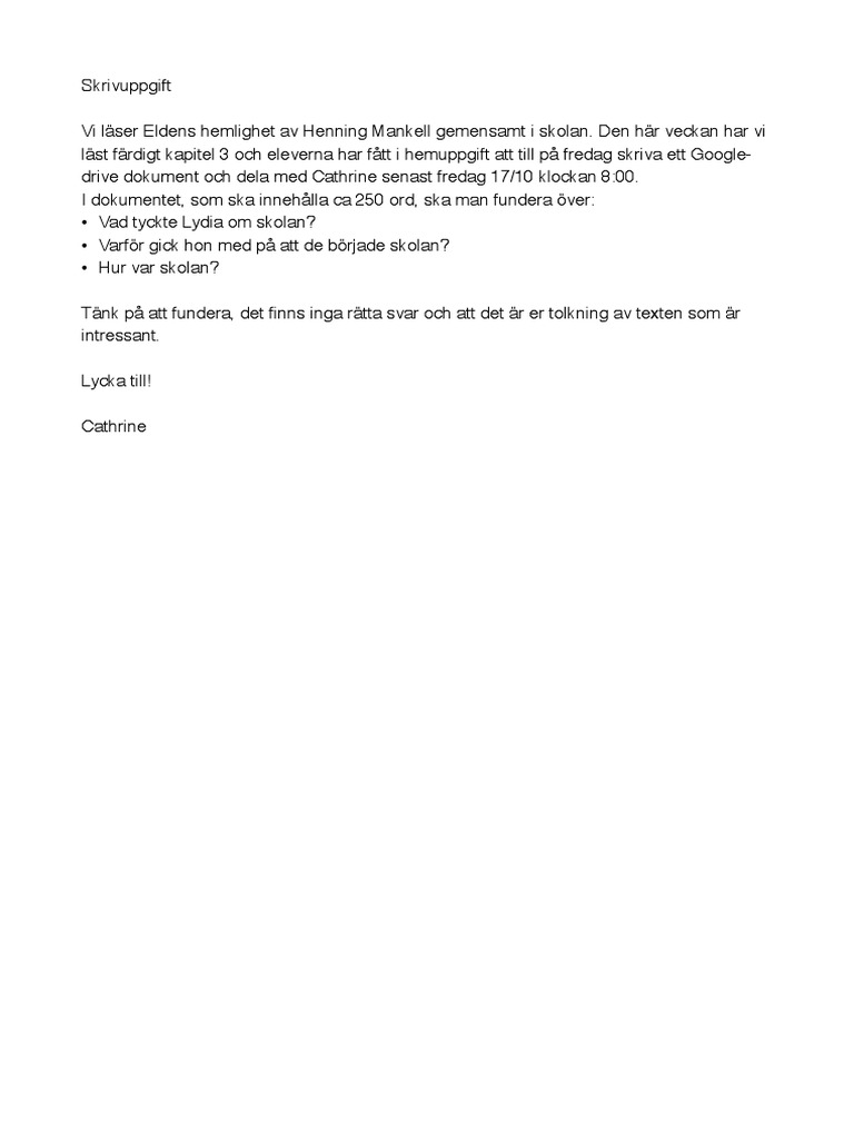 Skrivuppgift  PDF
