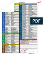 Bus Route List English