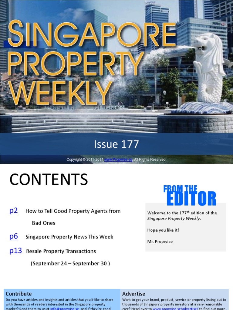 Singapore Property Weekly Issue 177 | PDF | Condominium | Trust (Emotion)
