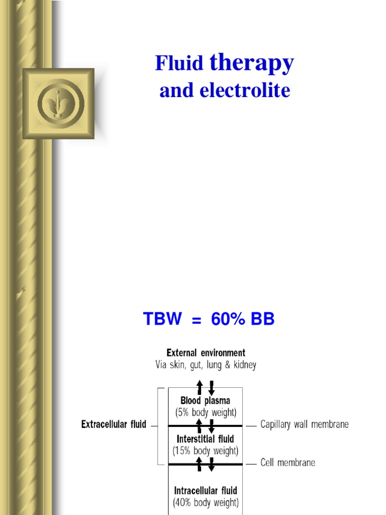 Fluid Therapy and Electrolyte Management | PDF | Saline (Medicine) | Sodium