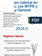 Régimen Laboral en el Perú, Ley MYPE y Ley General.pptx