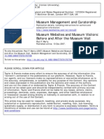 Museum Management and Curatorship: To Cite This Article: Paul F. Marty (2007) Museum Websites and Museum Visitors: Before