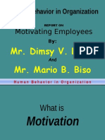 Human Behavior in Organization: Motivating Employees