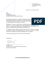 Comunicado de Felicitación Al Presidente Evo Morales y Al MAS-IPSP