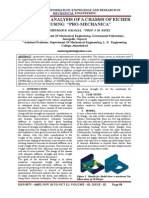 Structural Analysis of A Chassis of Eicher: 11.10 Using "Pro-Mechanica"