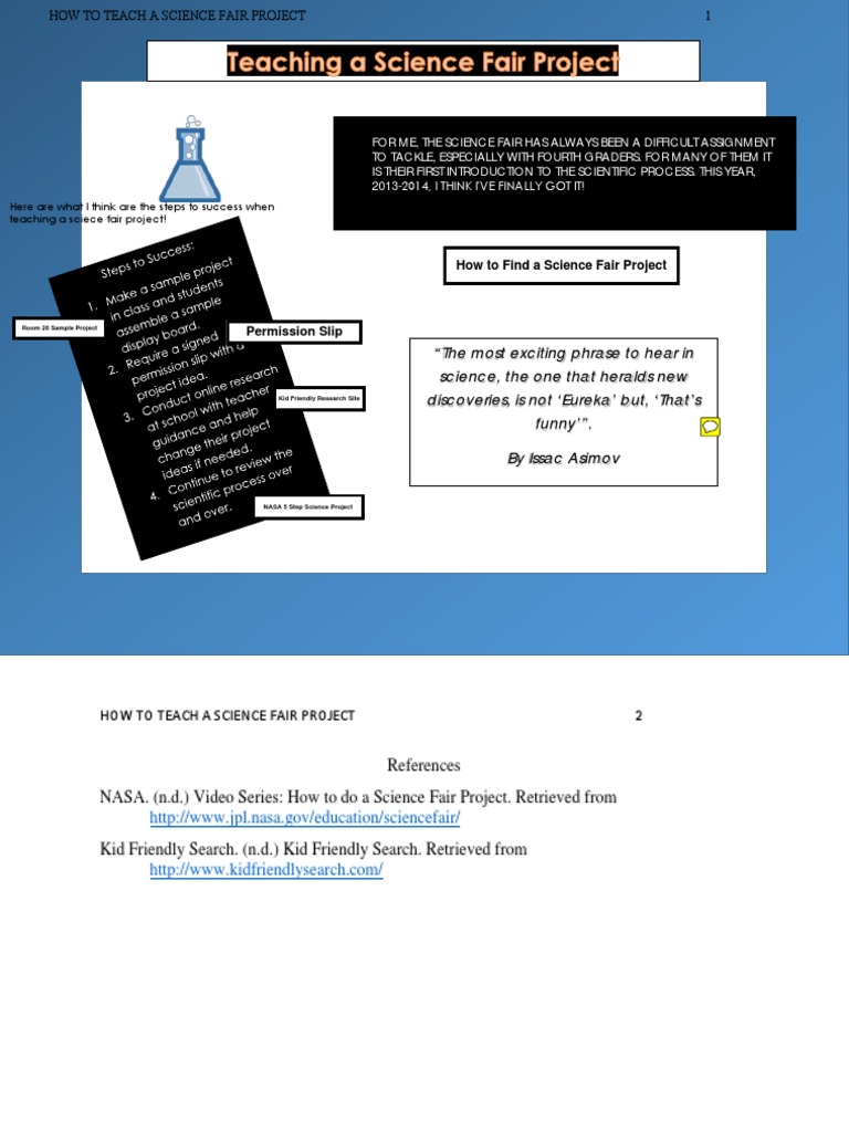 Guide to Teaching Science Fair Projects | PDF