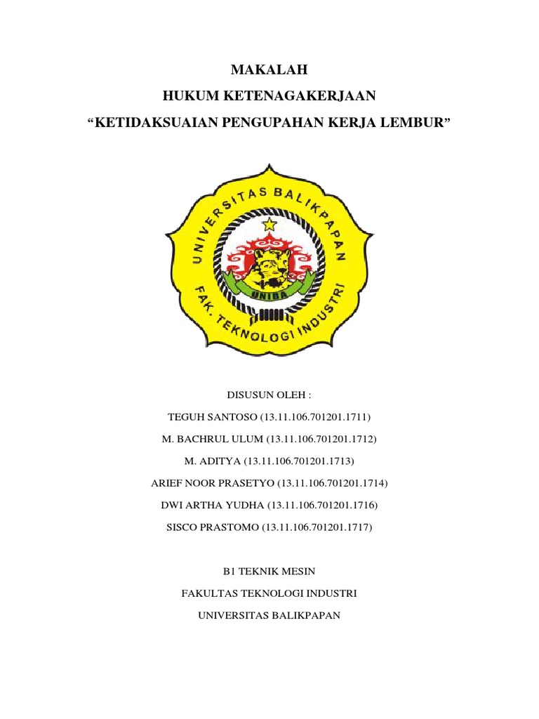 Makalah Hukum Ketenagakerjaan