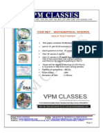 CSIR UGC NET - MATHEMATICS - FREE SOLVED PAPER VPM Class PDF