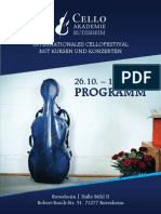 Festivalheft der Cello Akademie Rutesheim 2014