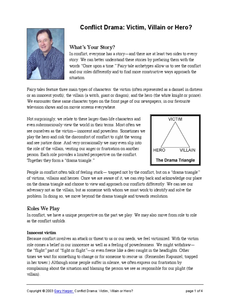 Conflict Drama: Victim, Villain or Hero?: What's Your Story? | PDF