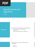 Data Structures and Algorithms: Arrays