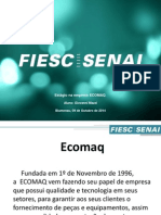 Estágio na ECOMAQ descreve serviços e atividades da empresa