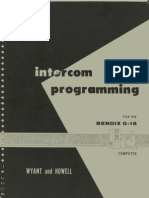 137623 Intercom Programming for the Bendix G15 1961