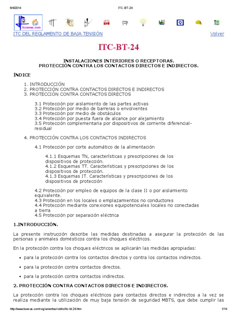 Itc BT 24 PDF | PDF | Corriente eléctrica | Transformador