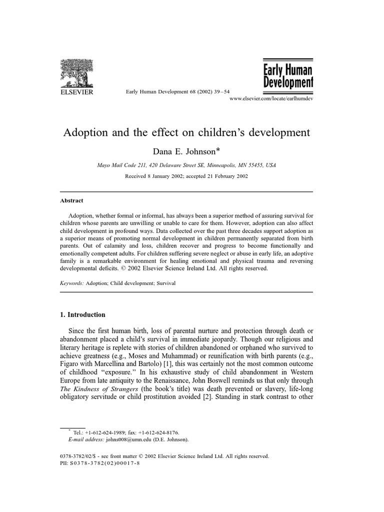 Impact of Adoption on Child Development | PDF | Adoption | Attachment ...