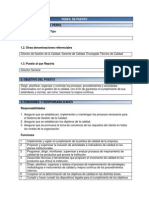 Perfil Del Puesto de Responsable en Calidad