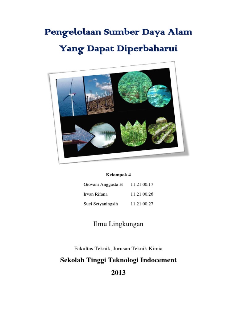 Contoh Makalah Sumber Daya Alam Dan Lingkungan