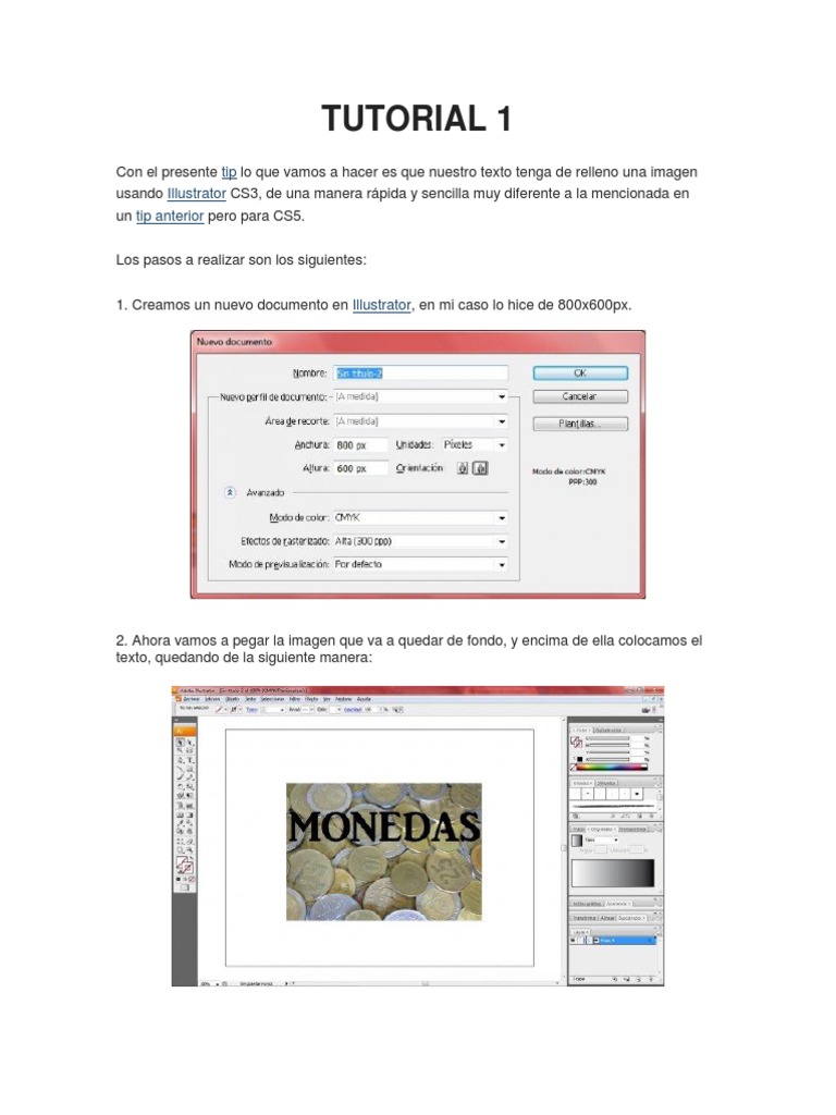 Tutorial Illustrator Paso A Paso | PDF | Ilustrador Adobe | Ventana ...
