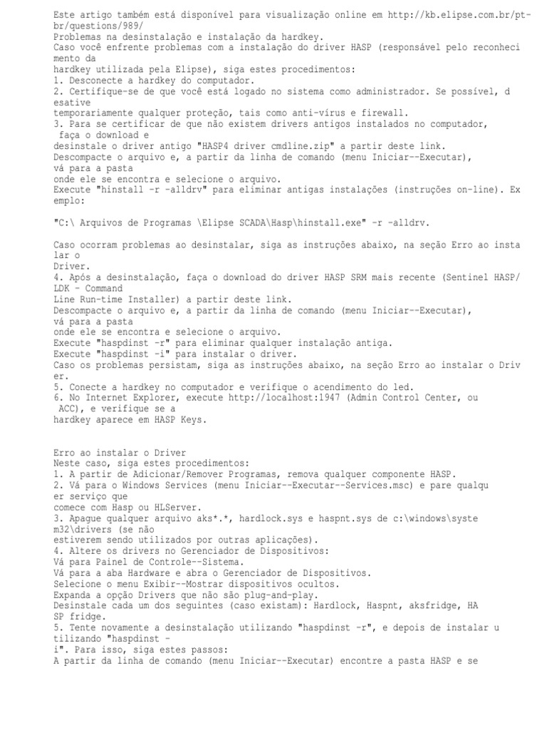 Instala Haspdinst EXE PDF Interfaz de línea de comando Software