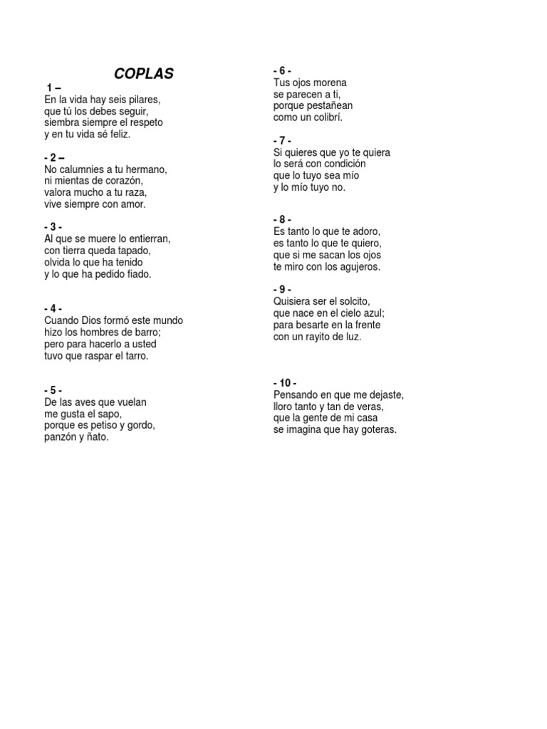 Coplas | PDF