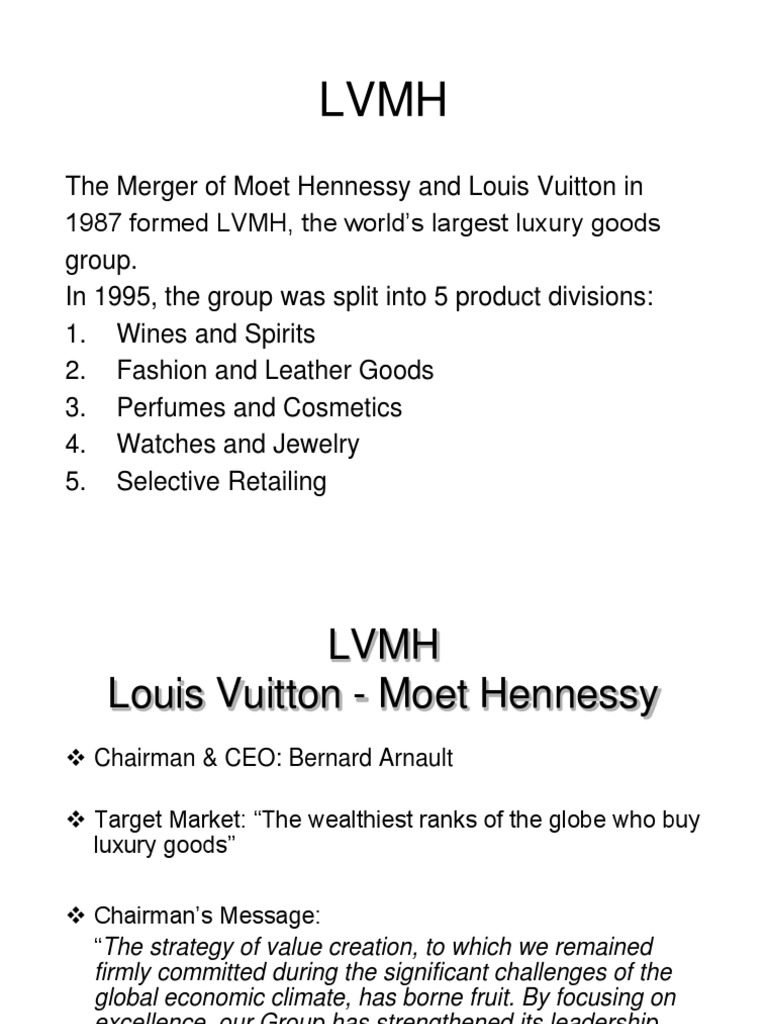 A Presentation On The Luxury Fashion Conglomerate - LVMH By, PDF, Luxury  Goods