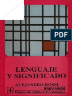 Alejandro Rossi - Lenguaje y Significado PDF