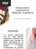 Técnicas Para a Elaboração de Trabalhos Acadêmicos (1) (1)