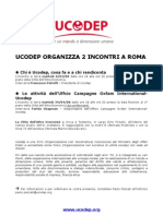 Ucodep organizza due incontri a Roma